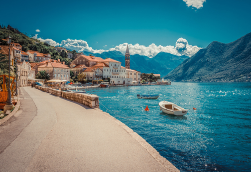 Beautiful Mediterranean coastline destination for flight attendants